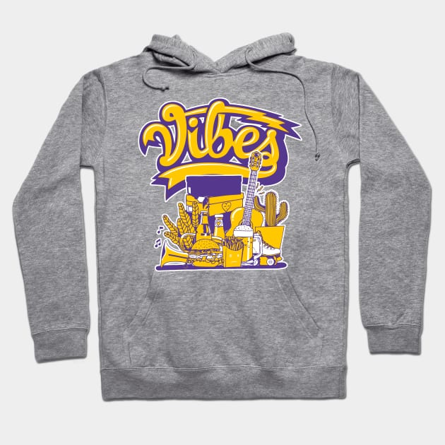 Vibe Court Purple University Gold Hoodie by funandgames